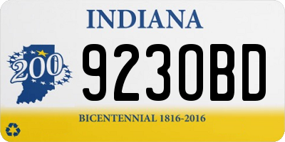 IN license plate 923OBD