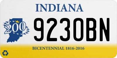 IN license plate 923OBN
