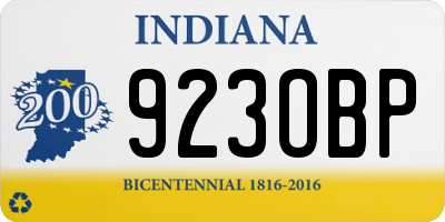 IN license plate 923OBP