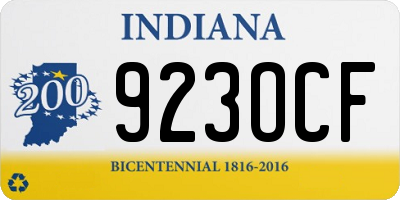 IN license plate 923OCF