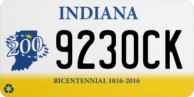 IN license plate 923OCK