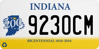 IN license plate 923OCM