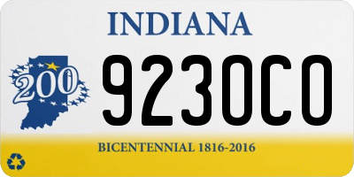 IN license plate 923OCO