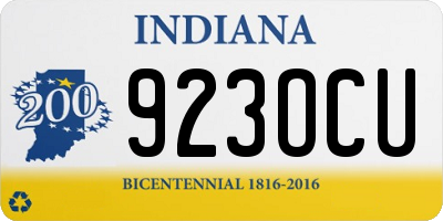 IN license plate 923OCU
