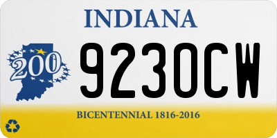 IN license plate 923OCW