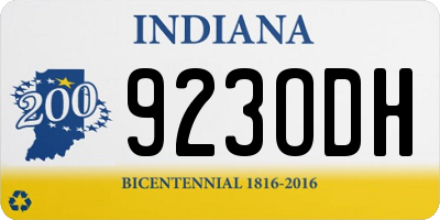 IN license plate 923ODH