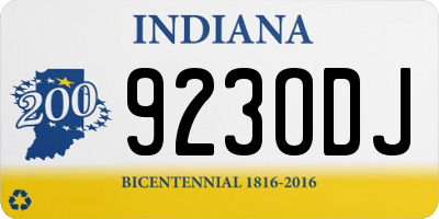 IN license plate 923ODJ