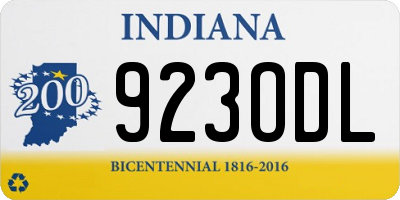 IN license plate 923ODL