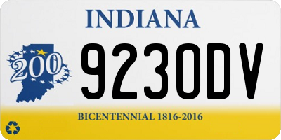 IN license plate 923ODV