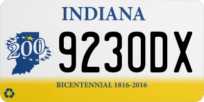 IN license plate 923ODX