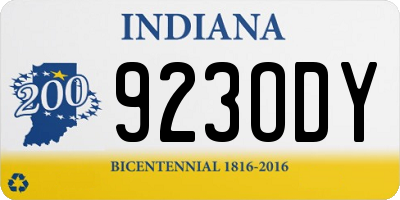 IN license plate 923ODY