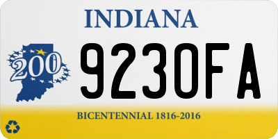 IN license plate 923OFA