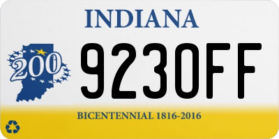 IN license plate 923OFF