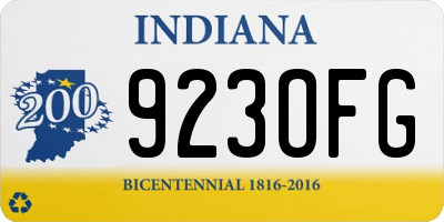 IN license plate 923OFG