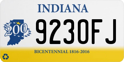 IN license plate 923OFJ