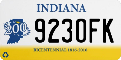 IN license plate 923OFK