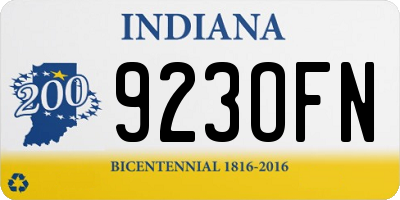 IN license plate 923OFN