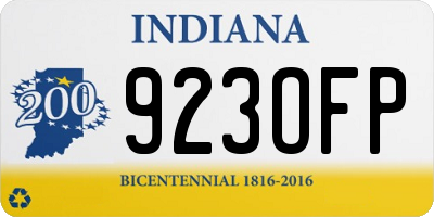 IN license plate 923OFP