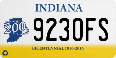 IN license plate 923OFS