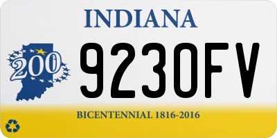 IN license plate 923OFV