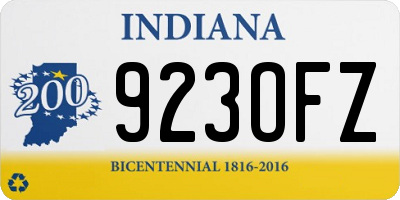 IN license plate 923OFZ