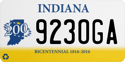 IN license plate 923OGA