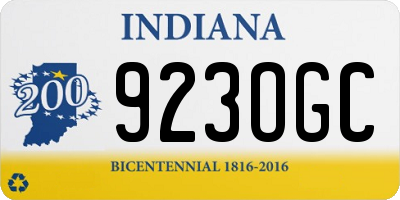 IN license plate 923OGC