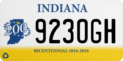IN license plate 923OGH
