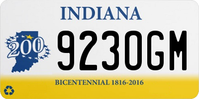 IN license plate 923OGM