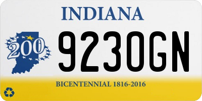 IN license plate 923OGN