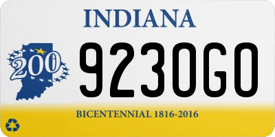 IN license plate 923OGO