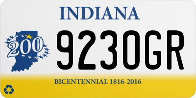 IN license plate 923OGR