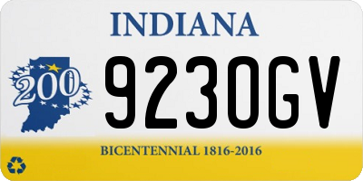 IN license plate 923OGV