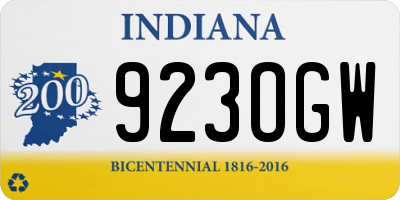 IN license plate 923OGW