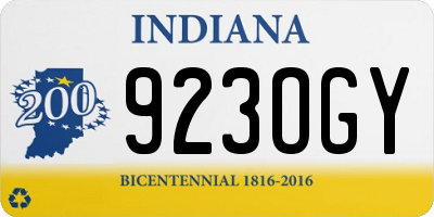 IN license plate 923OGY