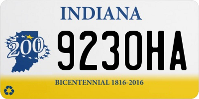IN license plate 923OHA