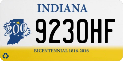 IN license plate 923OHF