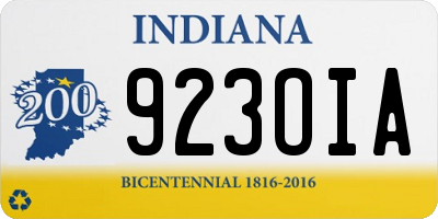 IN license plate 923OIA