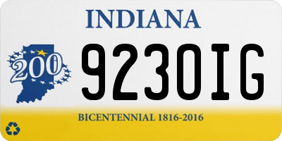 IN license plate 923OIG
