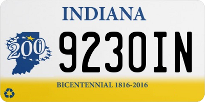 IN license plate 923OIN