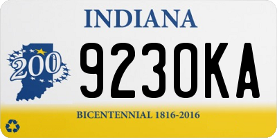 IN license plate 923OKA