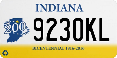 IN license plate 923OKL