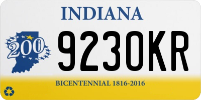 IN license plate 923OKR