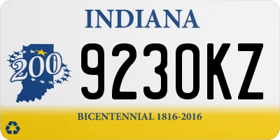 IN license plate 923OKZ