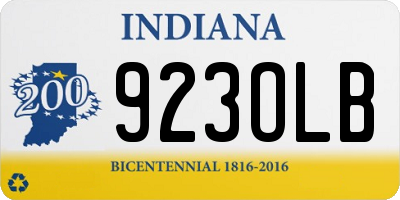 IN license plate 923OLB