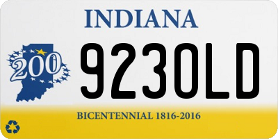 IN license plate 923OLD