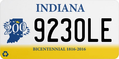 IN license plate 923OLE