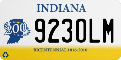 IN license plate 923OLM