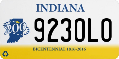 IN license plate 923OLO