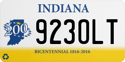 IN license plate 923OLT